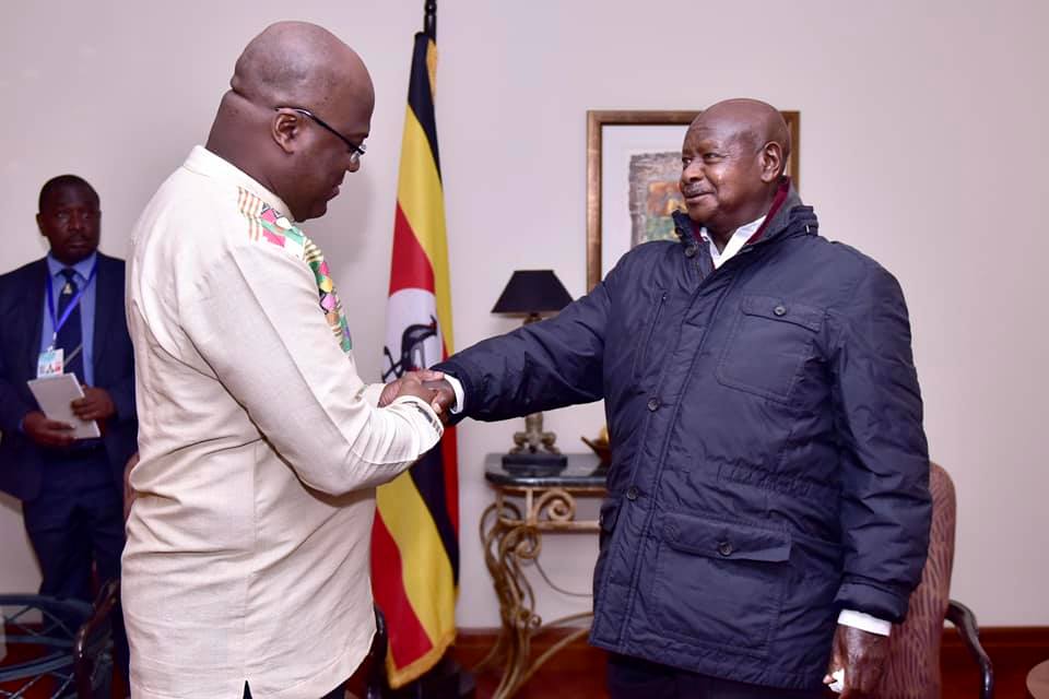 Museveni holds bilateral talks with Presidents Tshisekedi, Uhuru & Mohamed